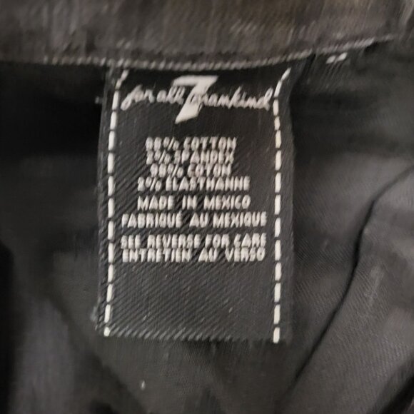 7 For All Mankind Paxton Black Skinny Jeans Men's 33 - Picture 4 of 13